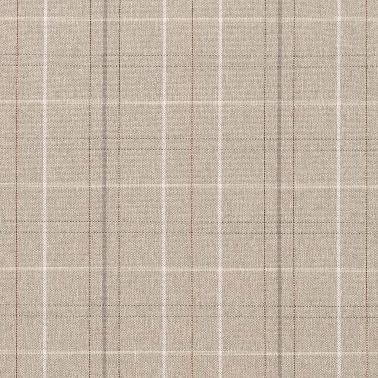 Grey Eco Friendly Made in America Plaid Woven Pattern Upholstery Fabric by The Yard - SKU: Cairo Oatmeal